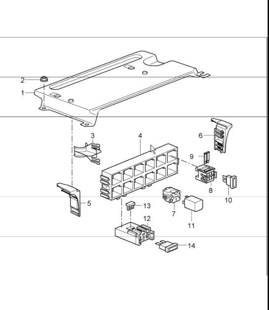 Diagram 902-01 Porsche Cayenne 92A (958) 2010-2017 Electrical equipment