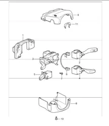 steering column switch 997.1 TURBO 2007-09