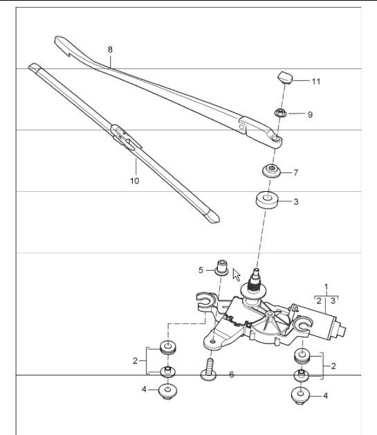 Diagram 904-05 Porsche Boxster 986/987/981 (1997-2016) Electrical equipment