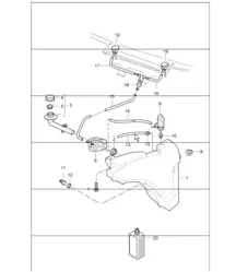 sistema lavaparabrisas 997.1 TURBO 2007-09
