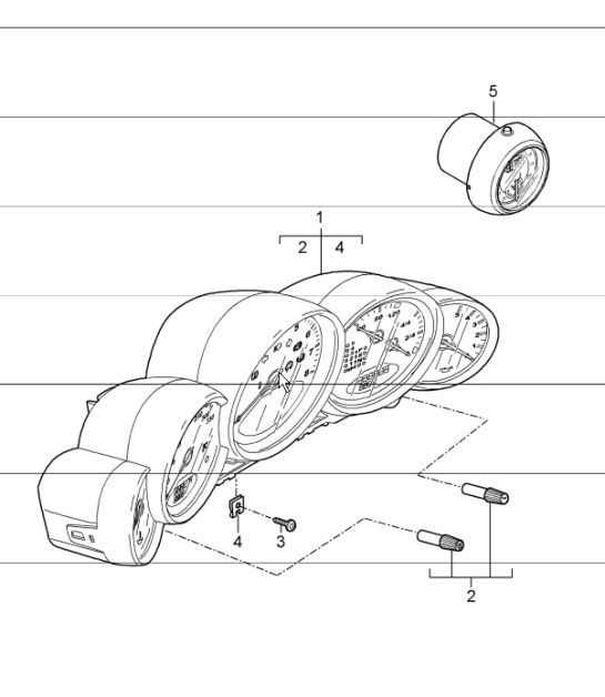 Diagram 906-01 Porsche Cayman 987C/981C (2005-2016) Electrical equipment