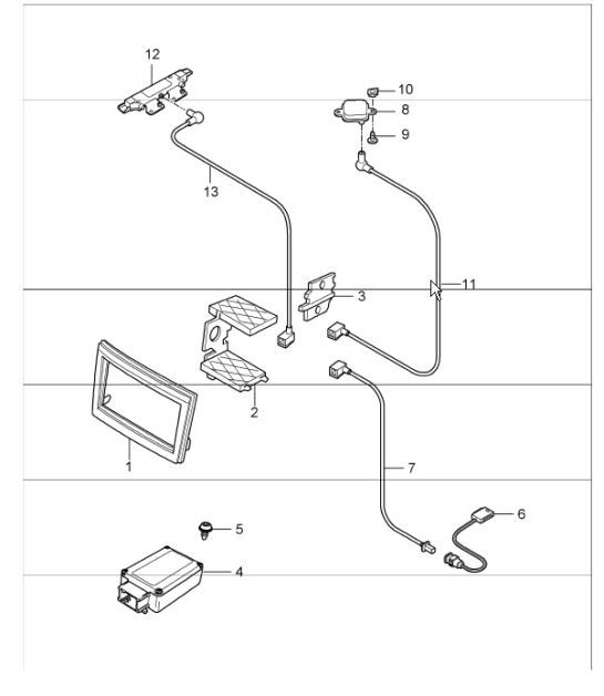 Diagram 911-02 Porsche Cayenne 3.2L V6 2003>> Electrical equipment