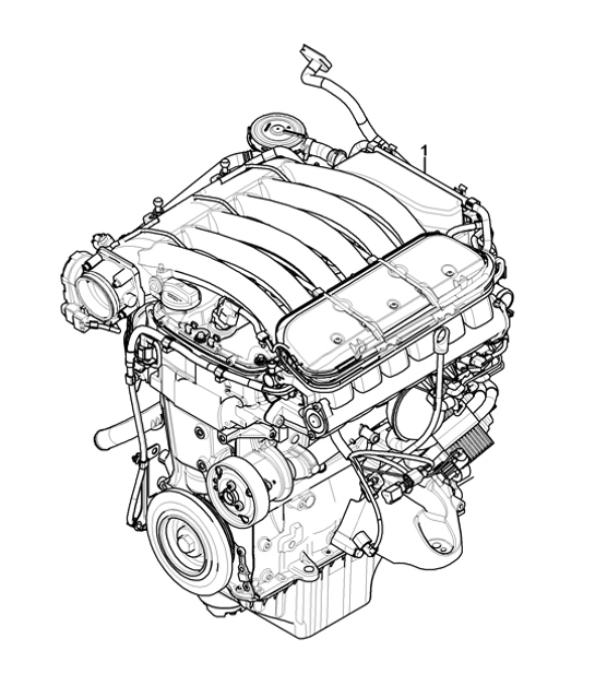 Diagram 101-01 Porsche Cayenne 9PA (955) 2003-2006 Engine