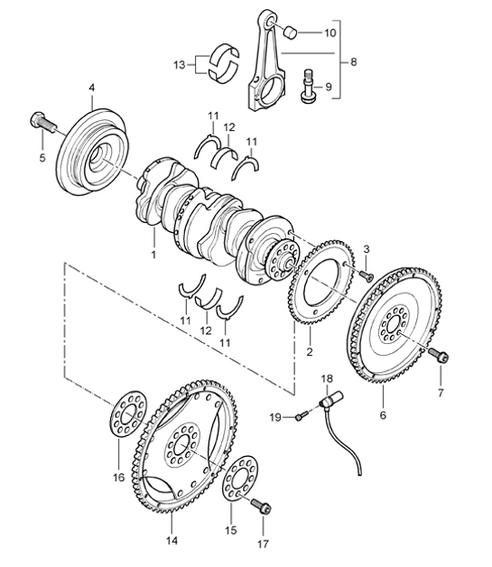 Diagram 102-02 Porsche 993（911）C2 1994-97 年 引擎
