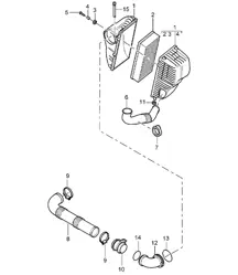 Système de filtre à air simple - ID9J - 955 Cayenne 2004>>