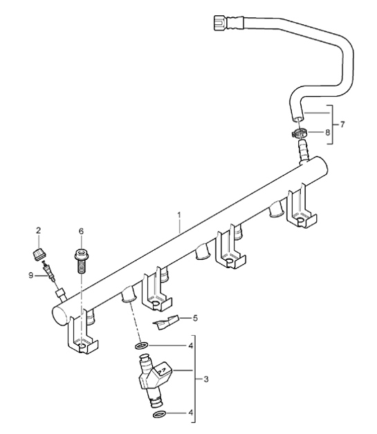 Diagram 107-06 Porsche Cayenne 9PA (955) 2003-2006 Engine