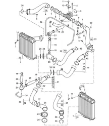 Charge air cooler / pressure pipes - ID9L - 955 Cayenne 2003-06