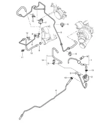 Abgasturbolader / Steuerleitung / Druckleitung - M48.50 - 955 Cayenne 2003-06