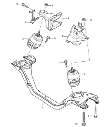 Motoraufhängung unten - M02.2Y - 955 Cayenne 2004>>
