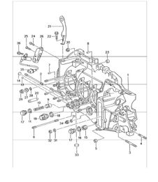 crankcase left 996 GT3-1  M96.76 2000-01 and 996 GT3-1/GT3 RS M96.79 2004-05 crankcase left 996 GT3-1  M96.76 2000-01 and 996 GT3-1/GT3 RS M96.79 2004-05
