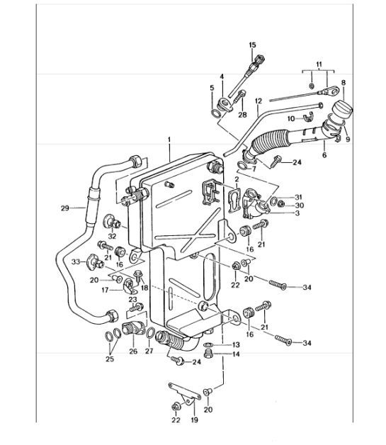 Diagram 104-05 Porsche 996 (911) (1997-2005) Motor