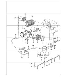 throttle body  996 GT3-1 M96.76 2000-01 and 996 GT3-1/GT3 RS M96.79 2004-05 throttle body  996 GT3-1 M96.76 2000-01 and 996 GT3-1/GT3 RS M96.79 2004-05