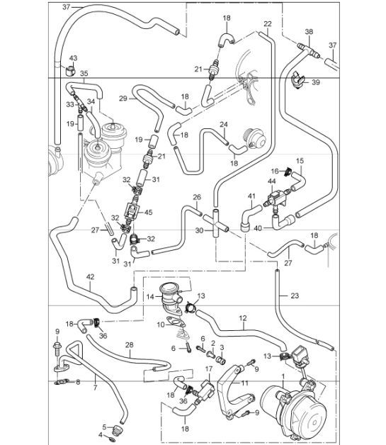 Diagram 108-05 Porsche 996 C4 3.4L 1997-08/01 Engine