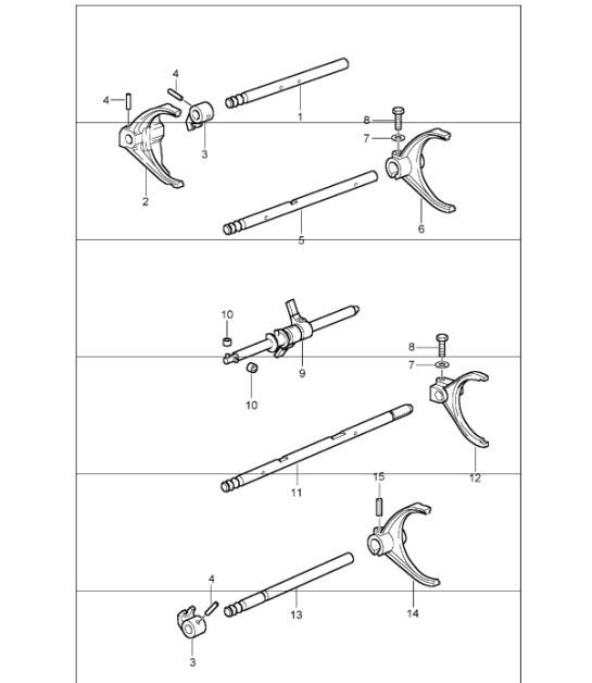 Diagram 304-00 Porsche Cayman 2.7L 981 2013-16 Transmission