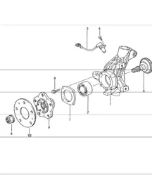 wheel carrier, wheel hub 996 GT3-1 1999-05