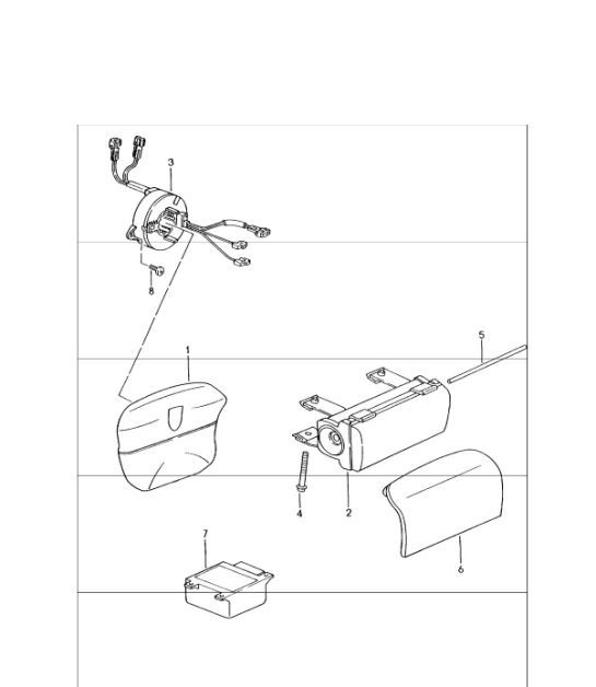 Diagram 403-06 Porsche 996 C4 3.4L 1997-08/01 Front Axle, Steering 