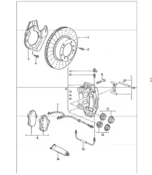 frein à disque essieu avant 996 GT3-1 1999-05