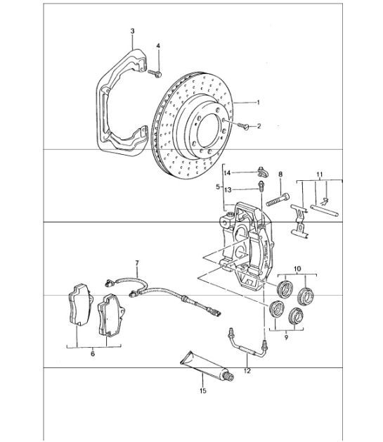 Diagram 603-00 Porsche Cayman 987C/981C (2005-2016) Wheels, Brakes