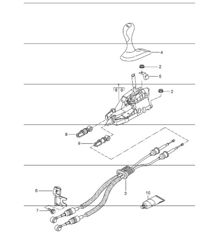 transmission control, manual transmission 996 GT3-1 1999-05 transmission control, manual transmission 996 GT3-1 1999-05