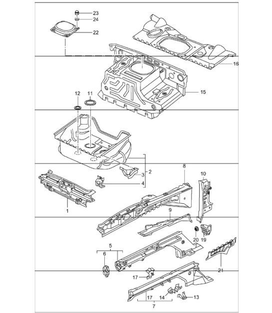 Diagram 801-10 Porsche Cayenne S/GTS 4.8L 2007>> Body