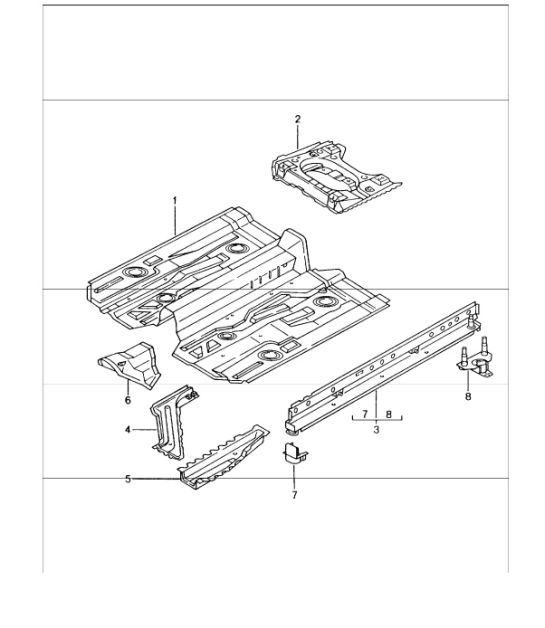 Diagram 801-20 Porsche Cayman S 3.4L 987C 2005-08 Body