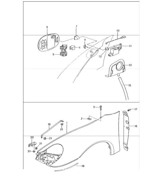 Diagram 801-40 Porsche Cayman 2.7L 987C 2006-08 Body