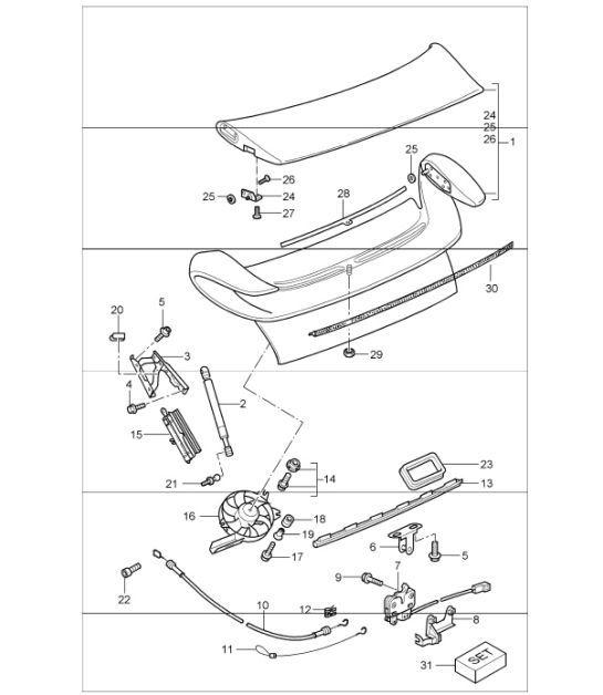 Diagram 803-05 Porsche Cayenne 3.6L 2007>> Body