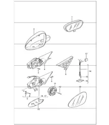 interior mirror, door mirror 996 GT3-1 1999-05
