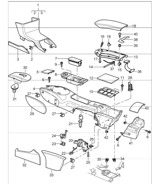 Diagram 809-20 Porsche Cayman 987C/981C (2005-2016) Body