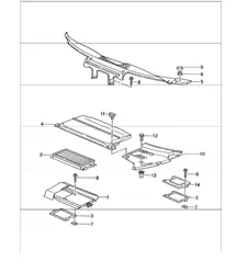 particle filter, cowl panel covering 996 GT3-1 1999-05