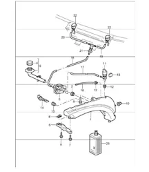 sistema lavaparabrisas 996 GT3-1 1999-05
