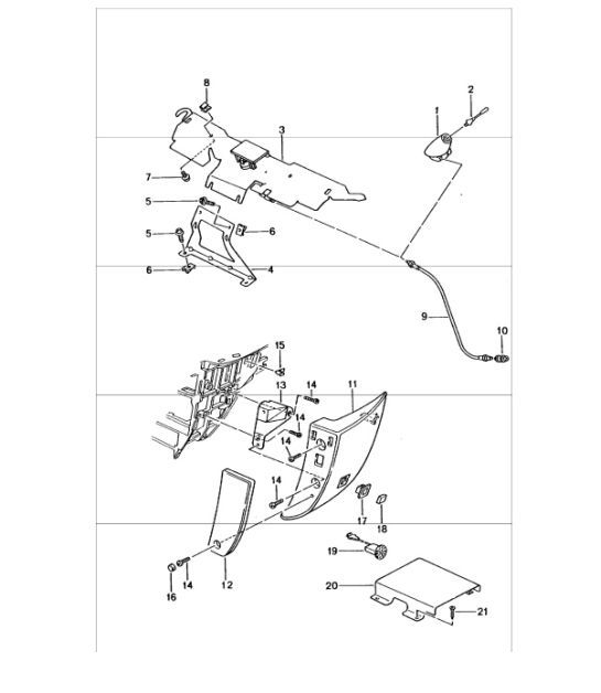 Diagram 911-10 Porsche Cayenne S V8 4.8L Petrol 400HP Electrical equipment