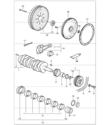 vilebrequin 997 GT3 / GT3 RS M97.77 2010-11 et 997 GT3 RS 4.0 M97.74 2011