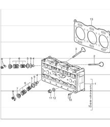 cylinder head 997 GT3 M97.76 2007-09 cylinder head 997 GT3 M97.76 2007-09