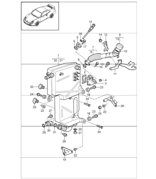 Diagram 104-05 Porsche Cayenne 3.6L 2007>> Engine