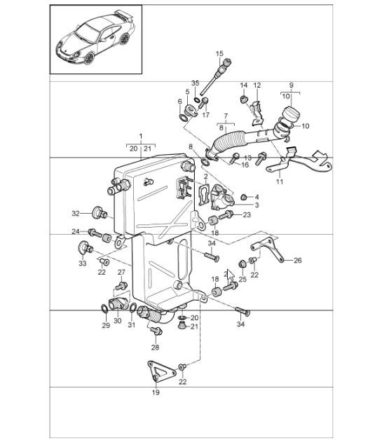Diagram 104-07 Porsche 992 (911) MK1 2019-2024 Engine