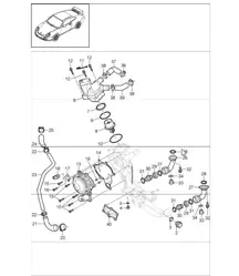 Wasserpumpe, Wasserpumpengehäuse 997 GT3 / GT3 RS M97.77 2010-11 und 997 GT3 RS 4.0 M97.74 2011