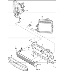 radiateur central 997 GT3 / GT3 RS M97.77 2010-11 et 997 GT3 RS 4.0 M97.74 2011