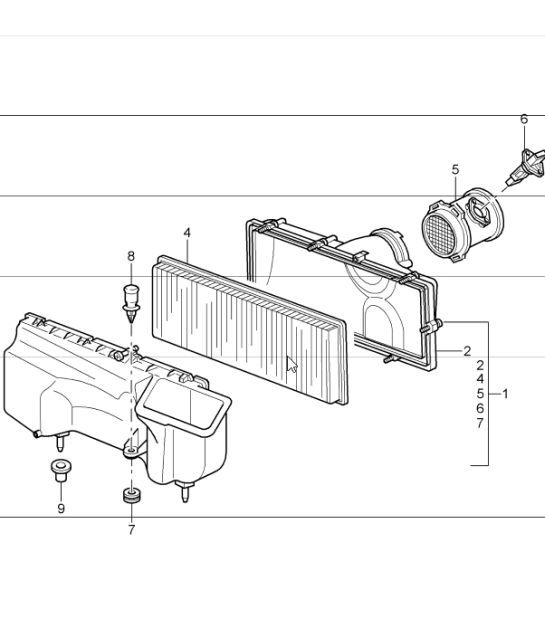 Diagram 106-00 Porsche Cayman S 3.4L 987C 2005-08 Engine