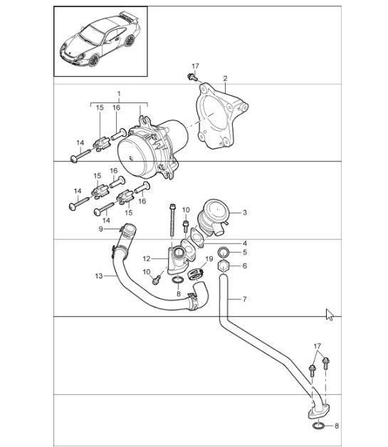 Diagram 108-06 Porsche Cayman S 3.4L 987C 2005-08 Engine