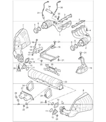sistema de escape 997 GT3 M97.76 2007-09