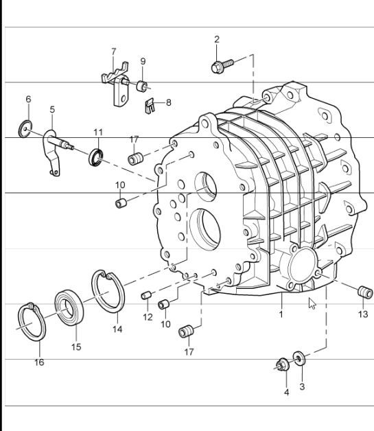 Diagram 302-06 Porsche Cayman S 3.4L 987C 2005-08 Transmission