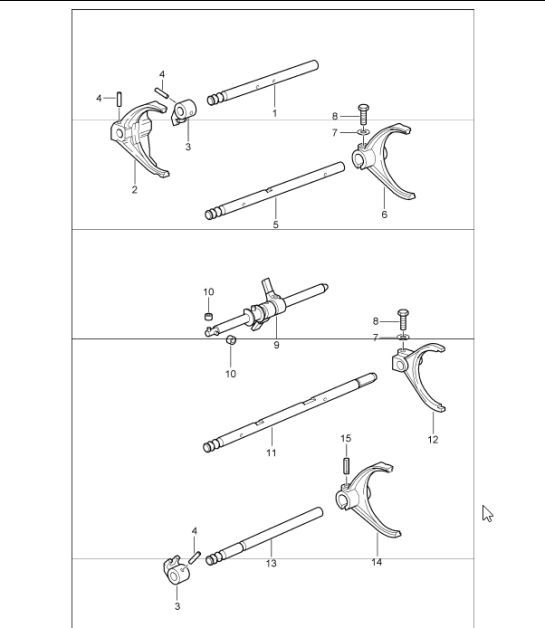 Diagram 304-00 Porsche Cayman 987C/981C (2005-2016) Transmission