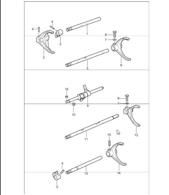 Diagram 304-01 Porsche Panamera 970 MK1 (2009-2013) Transmission