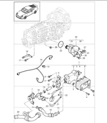 transmission oil cooler, lines and oil pump 997 GT3 G97.90 UPTO 2009