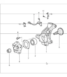 wheel carrier, wheel hub 997 GT3 2007-11