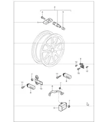 tyre pressure monitoring I482 (433 MHz) and I483 (315-MHz) 997 GT3 UPTO 2008
