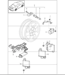 tyre pressure monitoring I482 (433 MHz) and I483 (315-MHz) 997 GT3 2010 ONWARDS