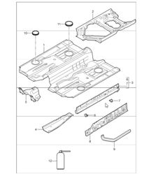 floor centre 997 GT3 2007-11 floor centre 997 GT3 2007-11