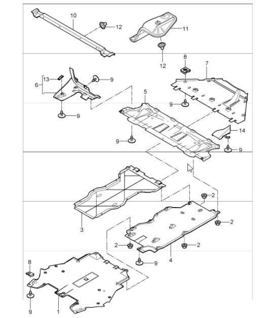 Diagram 801-70 Porsche Cayenne Turbo / Turbo S 4.8L 2007>> Body